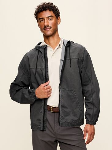 Old Navy Oversized Washed Utility Jacket - Black Jack in Saudi Arabia