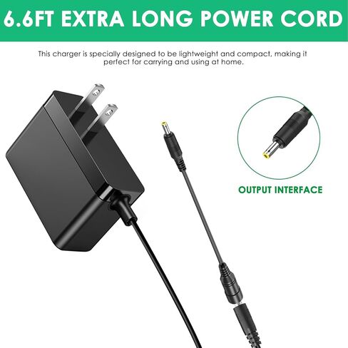 36V Replacement Charger for 29.6V Battery Cordless Vacuum Cleaner Compatible with SunSare X7A, SMOTURE VAC01 550W 45Kpa Stick Cordless Vacuum Cleaner Power Cord Adapter in Saudi Arabia