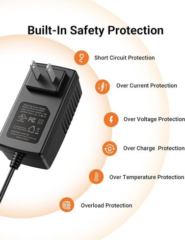 Anlapus DC 12V 1A US Power Supply Adapter, 10ft Long Power Cords, 100V-240V CCTV Power Supply for Security Camera Home Surveillance System in Saudi Arabia