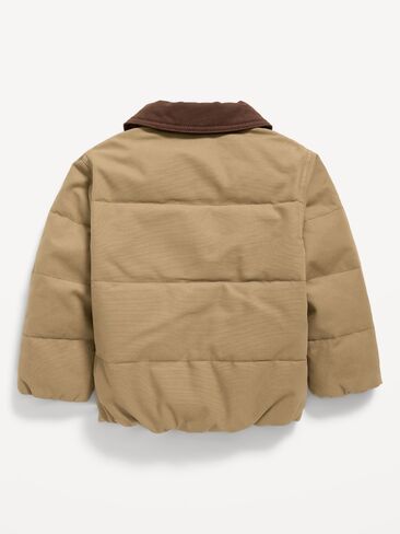 Old Navy Workwear Puffer Jacket for Toddler Boys - Caramel Sugar in Kuwait