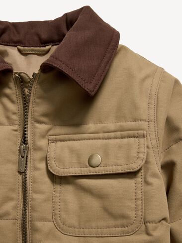 Old Navy Workwear Puffer Jacket for Toddler Boys - Caramel Sugar in Kuwait