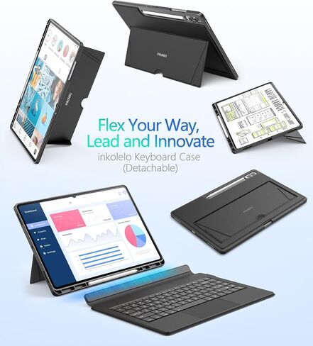 Upgrade Keyboard Case for Samsung Galaxy Tab S11 Ultra/S10 Ultra/S9 Ultra/S8 Ultra 14.6",Detachable Keyboard,Multi-Touch Trackpad,7-Color Backlit,AI & DeX Keys,Auto Wake/Sleep,S Pen Holder,Dark in Saudi Arabia
