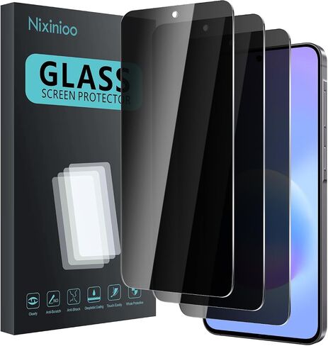 3 Pack Privacy Screen Protector for Samsung Galaxy A57 5G, Anti Spy Tempered Glass 9H Hardness, Black Protector Anti Spy, Bubble Free, Anti-Scratch in Saudi Arabia