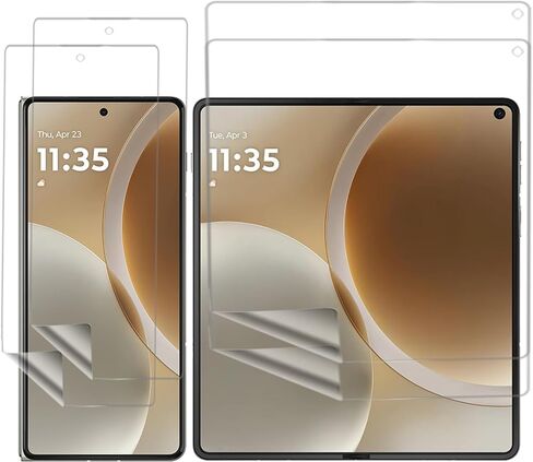 2-Pack Screen Protector, Compatible with Motorola Razr Fold [2 Front Screen Protectors + 2 Back Screen Protectors], Scratch-Resistant, Bubble-Free, TPU in Saudi Arabia