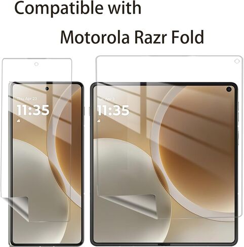 2-Pack Screen Protector, Compatible with Motorola Razr Fold [2 Front Screen Protectors + 2 Back Screen Protectors], Scratch-Resistant, Bubble-Free, TPU in Saudi Arabia