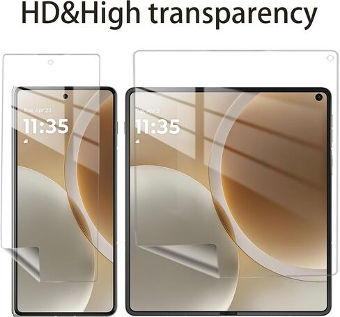 2-Pack Screen Protector, Compatible with Motorola Razr Fold [2 Front Screen Protectors + 2 Back Screen Protectors], Scratch-Resistant, Bubble-Free, TPU in Saudi Arabia