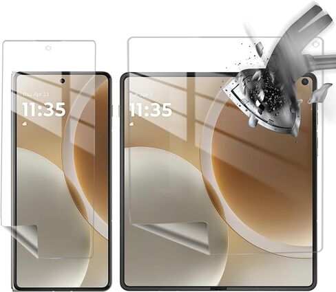 2-Pack Screen Protector, Compatible with Motorola Razr Fold [2 Front Screen Protectors + 2 Back Screen Protectors], Scratch-Resistant, Bubble-Free, TPU in Saudi Arabia