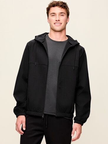 Old Navy Dynamic Fleece Mixed-Media Full-Zip Hoodie - Black Jack in Kuwait