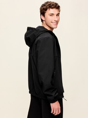 Old Navy Dynamic Fleece Mixed-Media Full-Zip Hoodie - Black Jack in Kuwait