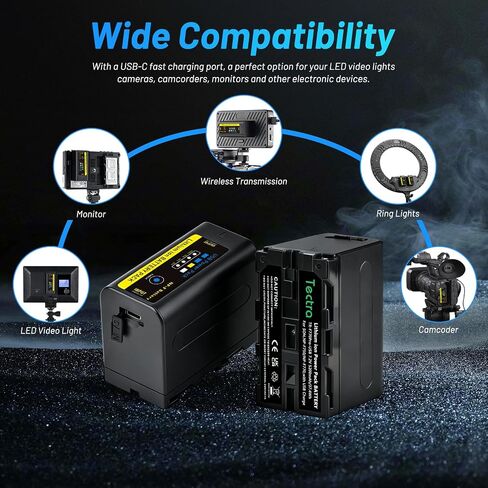 Tectra NP-F750 Battery for Sony NP-F970 F770 F550 Battery LED Video Light in Saudi Arabia