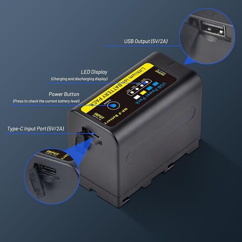 Tectra NP-F750 Battery for Sony NP-F970 F770 F550 Battery LED Video Light in Saudi Arabia