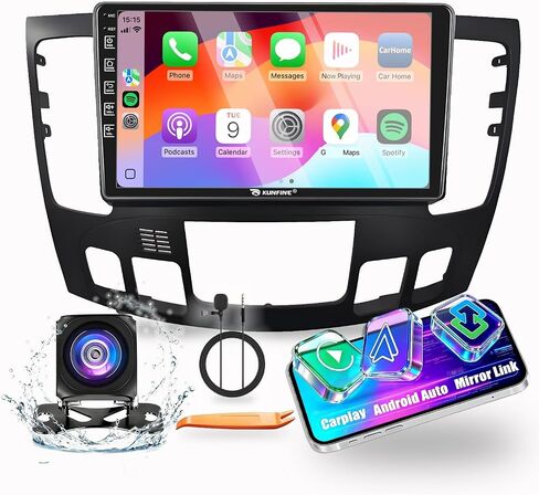for Hyundai Sonata 2009-2010 AUTO AC 2G+64G CarPlay Android Auto Navigation Stereo GPS Radio Reverse Camera Display 9" IPS Touchscreen Headunit Tablet Pad Media Player, if Applicable Quad Core in Saudi Arabia