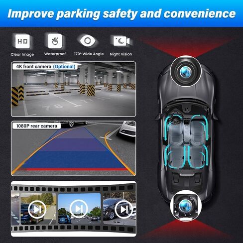 Double Din Car Stereo for VW Passat Nms 2012-2014 with Carplay Android Auto 2+32G Car Radio w/9 Inch Touch Screen GPS Bluetooth WiFi Navigation Split Screen FM/RDS Mirror Link SWC Backup Camera Mic in Saudi Arabia