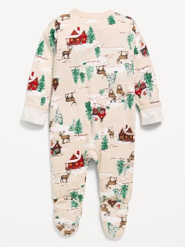 Old Navy 2-Way-Zip Sleep & Play Footed One-Piece for Baby - Winter Cabin (Match the Fam!) in Kuwait