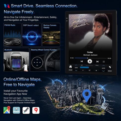9.7Inch Vertical Touchscreen Car Stereo Radio for Ford Mustang 2010-2014 in Saudi Arabia