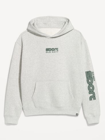 Old Navy Baseline Fleece Popover Hoodie - Heather Gray in Kuwait