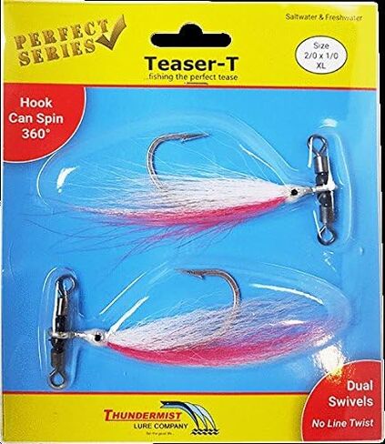 Thundermist Lure Company TSR-2/0X1/0-WP Teaser-T Fishing Terminal Tackle, Pink in Saudi Arabia