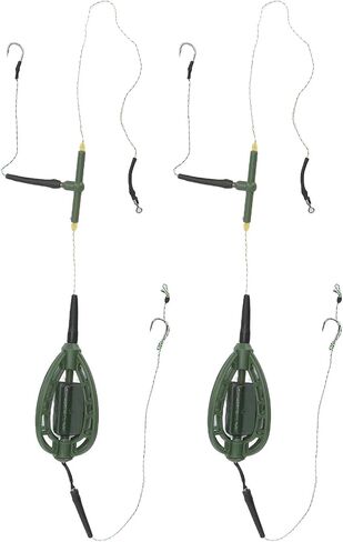 2 PCS Weighted Method Feeders for Carp Fishing, Bait Cage Design in Saudi Arabia