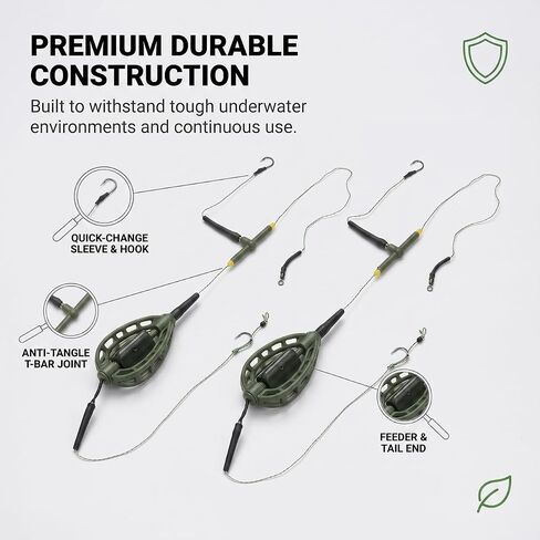 2 PCS Weighted Method Feeders for Carp Fishing, Bait Cage Design in Saudi Arabia