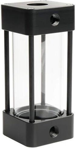 Square Computer Water Cooling Tank Glass Tube Body 2023 Hole Position(159mm(Acrylic Tube)) in Kuwait