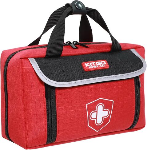Kitgo First Aid Kit with Hospital Grade Medical Supplies, 220pcs Emergency Medical Trauma Kit, Gift for Dad Husband Great for Home, Outdoors, Office, Car, Travel, Camping, Hiking, Boating in Kuwait