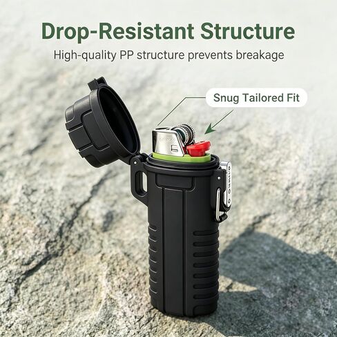2 Pcs Waterproof Lighter Case Cover Holder for BIC Regular Lighters Sleeve in Saudi Arabia