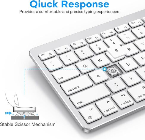 Wired Keyboard and Mouse for Mac, USB-C & USB-A, Number Pad, Silver White in Saudi Arabia