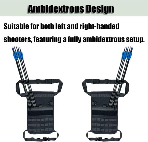 Archery Hip Quiver Arrow Quiver 1000D Fabric Field Quiver Arrow Holder Bow Crossbow Quivers Waterproof Zipper Pocket and Waist Belt for Compound and Recurve Bow Hunting and Target Practice in Saudi Arabia