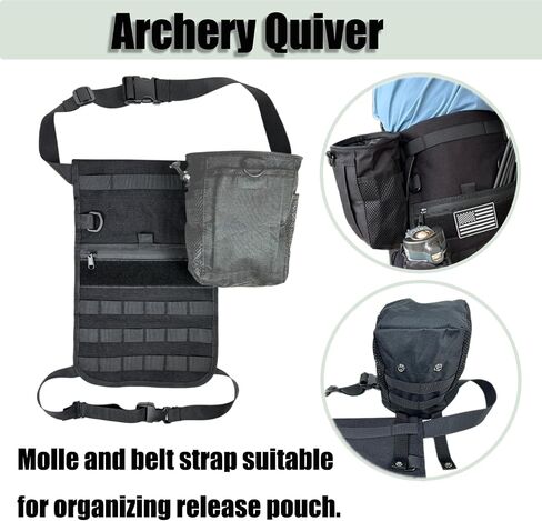 Archery Hip Quiver Arrow Quiver 1000D Fabric Field Quiver Arrow Holder Bow Crossbow Quivers Waterproof Zipper Pocket and Waist Belt for Compound and Recurve Bow Hunting and Target Practice in Saudi Arabia