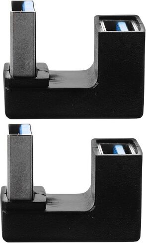Hemoton 2pcs USB 3.0 Male to Female Right Angle Adapter 10gbps Black in Saudi Arabia