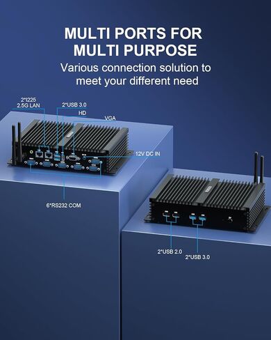 Industrial Mini PC Core i7 8550U, Win11 Pro Fanless Mini PC Dual NIC 2.5gb in Saudi Arabia