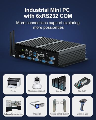 Industrial Mini PC Core i7 8550U, Win11 Pro Fanless Mini PC Dual NIC 2.5gb in Saudi Arabia