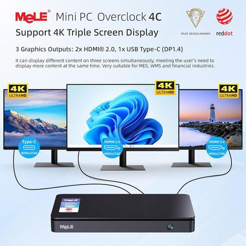 MeLE Business Grade Overclock 4C Slim Mini PC N100 (0.8-3.4GHz) 16GB 512GB in Kuwait