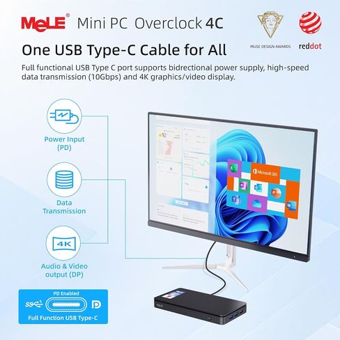 MeLE Business Grade Overclock 4C Slim Mini PC N100 (0.8-3.4GHz) 16GB 512GB in Kuwait