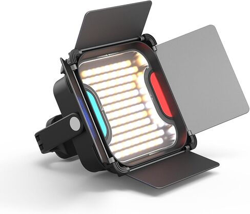 LED Video Light Panel Photography Fill Lighting Dimmable CRI95 Plus Portable Cordless with Barn Door Magnetic Bracket for Vlog Live Streaming Video Recording Studio in Kuwait