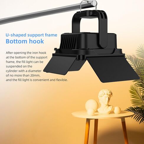 LED Video Light Panel Photography Fill Lighting Dimmable CRI95 Plus Portable Cordless with Barn Door Magnetic Bracket for Vlog Live Streaming Video Recording Studio in Kuwait