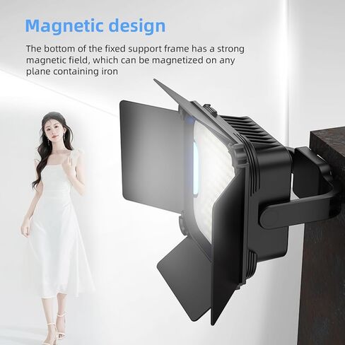LED Video Light Panel Photography Fill Lighting Dimmable CRI95 Plus Portable Cordless with Barn Door Magnetic Bracket for Vlog Live Streaming Video Recording Studio in Kuwait
