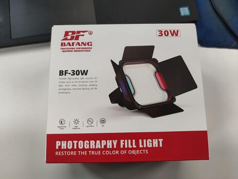 LED Video Light Panel Photography Fill Lighting Dimmable CRI95 Plus Portable Cordless with Barn Door Magnetic Bracket for Vlog Live Streaming Video Recording Studio in Kuwait