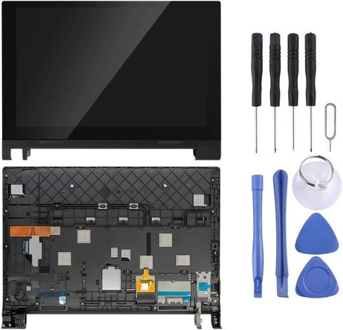 CHENYAN OEM LCD Screen for Lenovo Yoga Tab 3 10.1 YT3-X50F YT3-X50 Digitizer Full Assembly with Frame (Black) in Kuwait