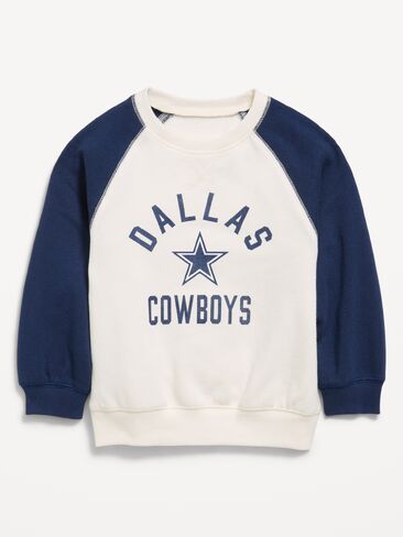 سويت شيرت Old Navy Dallas Cowboys برقبة دائرية للفتيات الصغيرات - Dallas Cowboys in Kuwait