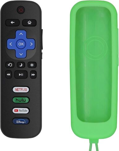 Replacement Remote for Roku TV + Silicone Cover, Compatible for TCL Roku/Hisense Roku/Onn Roku/Sharp Roku/Element Roku/Westinghouse Roku/Philips Roku Smart TVs (Not for Roku Stick and Box) -Blue in Saudi Arabia