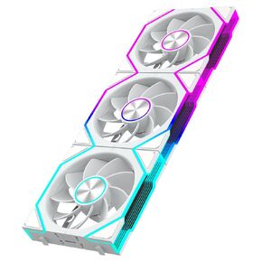 JEYI 120mm ARGB Case Fan 3-Pack Daisy Chain PWM Forward, White in Saudi Arabia