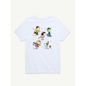 Old Navy Peanuts Snow Winter Short Sleeve T-Shirt For Girls - White in Kuwait