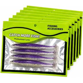 50Pack Soft Plastic Bait Bags, 6.3" x 4.7" Heavy-Duty Fishing Lure Storage Bags with Clear Window, Waterproof Zipper Packaging Bags for Soft Plastic Lures, Thick PE Material with Reinforced Seams in Kuwait