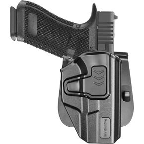 WARRIORLAND Level II Index-Finger Release Holster, Compatible with Glock 19 Gen 3–6 & 23/32 Gen3–4 & 19X / 44/45 & MOS (No Red-Dot), 360° Adjustable Cant, OWB Paddle Holster Fits 1.5" /1.75" Belts in Saudi Arabia