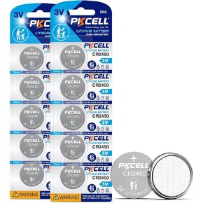 PKCELL 10 Pack CR2450 Battery CR2450 3V Lithium Battery in Kuwait