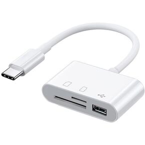USB C Card Reader, For Sd For Cf TF Memory Card Adapter For IPad Pro, Portable ABS Multi-Function For Otg Data Transfer Hub Black in Kuwait