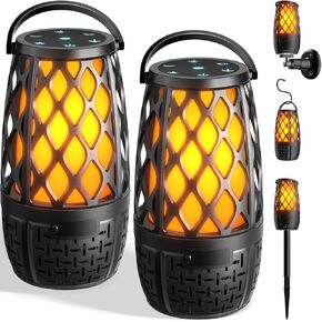 ANTPO 2-Pack Outdoor Speakers with Lights, Mens Gifts for Birthday,Waterproof Portable Bluetooth Speaker,HD Stereo Sound, Multi-Sync up to 100 Speakers Auto-Pairing for Patio/Pool/Camping Cool Gadgets in Saudi Arabia
