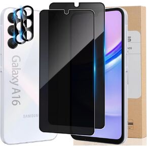 [2 + 2 Pack for Samsung Galaxy A54 Privacy Screen Protector Tempered Glass 6.4 inch, Camera Lens Protector, Case Friendly, Anti Spy, 9H Hardness, Anti Scratch, Bubble Free in Kuwait