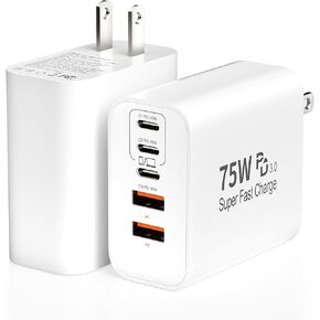 75W USB C Charger Block, 5-Port USBC Wall Charger Super Fast Charging Block in Saudi Arabia